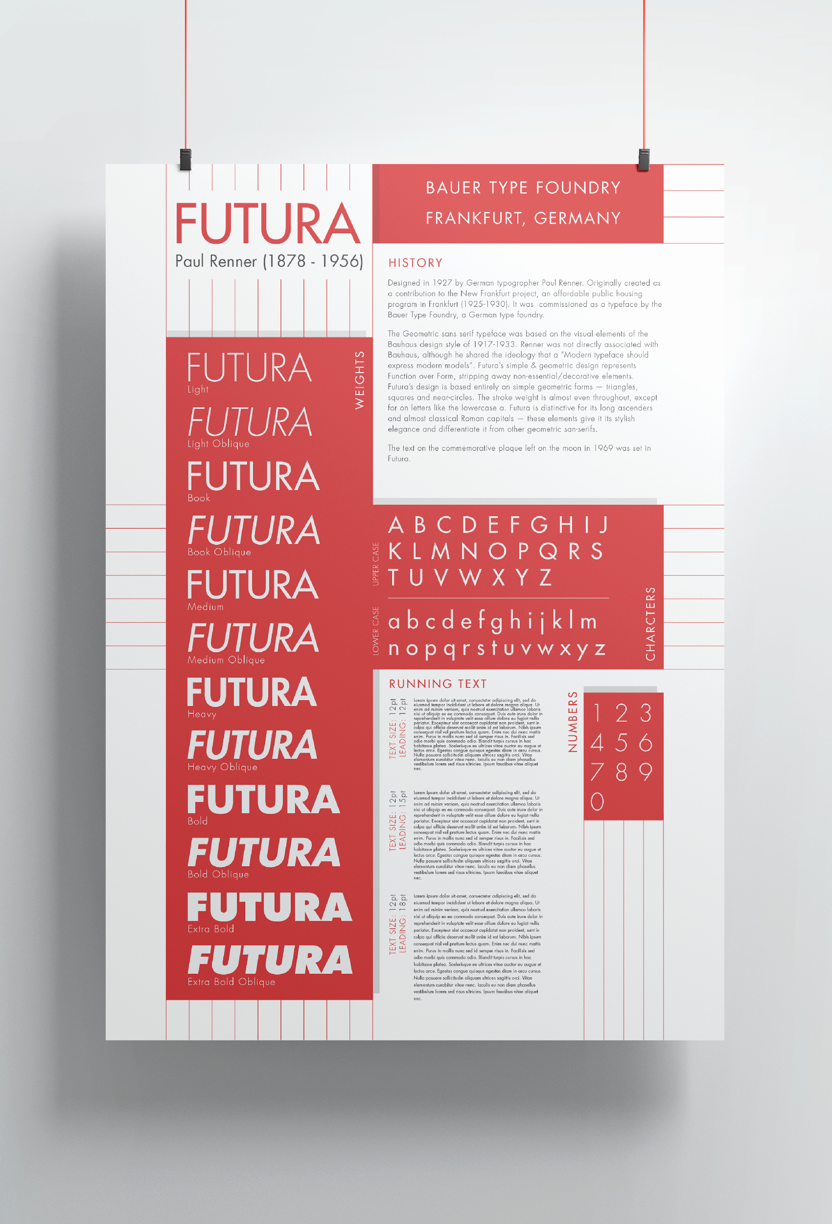 An image of Futura's typography poster design